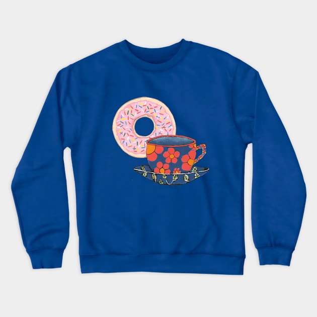 COFFEE And Donuts Crewneck Sweatshirt by SartorisArt1